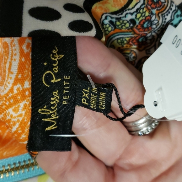 $15 or 2/$20Melissa Paige Geometric Scuba Stretch Mock Neck Shift Dress size XLP - Picture 4 of 6